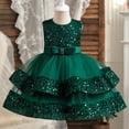 thumbnail image 2 of Girls Summer Sleeveless Dress A Line Kids Children's Evening Princess Butterfly Pearl Wedding Dresses Little Kid Boho Beach Sundress for 18-24 Months, 2 of 5