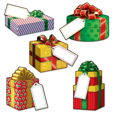 Mini Christmas Gift Cutouts, 4"-5", (40/Pkg)