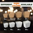 thumbnail image 3 of [50 Pack] Chinese Take Out Boxes - 32 oz Plain White Chinese Food Containers for To Go Asian Meals - Chinese Food Boxes for Noodles, Rice - Takeout Packaging for Business and Home Use, 3 of 7