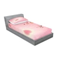 thumbnail image 2 of Ambesonne Landscape Fitted Sheet & Pillow Sham Set, Nature Blossom Tree, Twinxl, Pink Yellow, 2 of 2