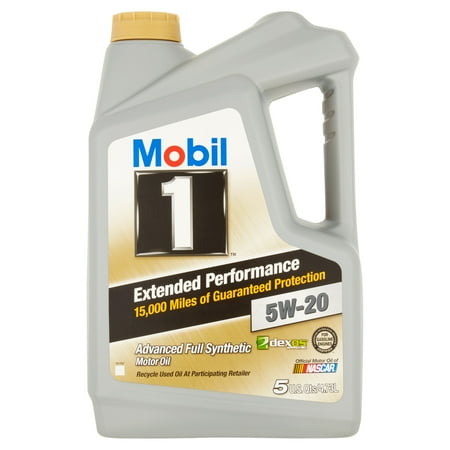 - Mobil 1 Extended Performance Advanced Full Synthetic 5W-20 Motor Oil, 5 qts
