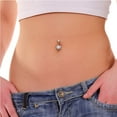 thumbnail image 4 of BodyJ4You 5PCS Belly Button Rings 14G Goldtone Stainless Steel CZ Navel Body Piercing Jewelry Set, 4 of 6