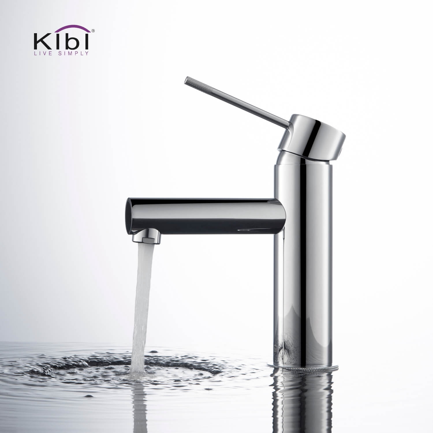 Kibi Circular X Single Handle Bathroom Vanity Sink Faucet