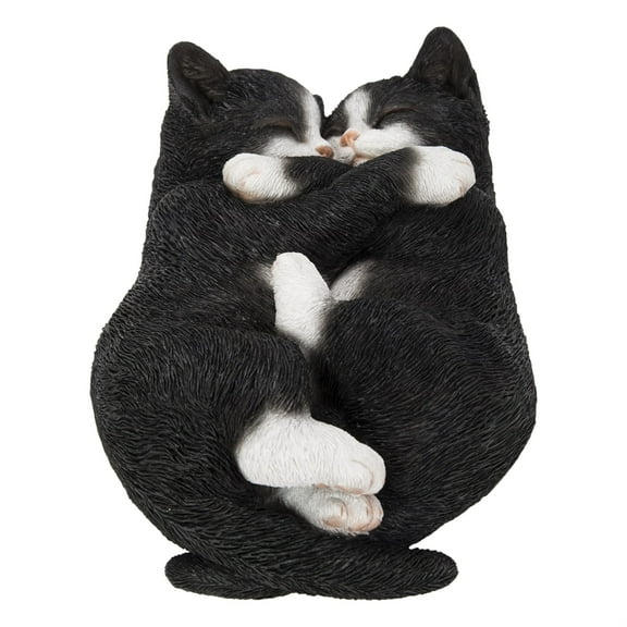 Sleeping Couple Cats - Black and White