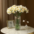 thumbnail image 4 of 15.35'' White Artificial Daffodils Flowers - Faux Narcissus Plants Silk Daffodils Flowers with Stems Flower Arrangement for Party Wedding Office Store Home Decor, 4 of 8