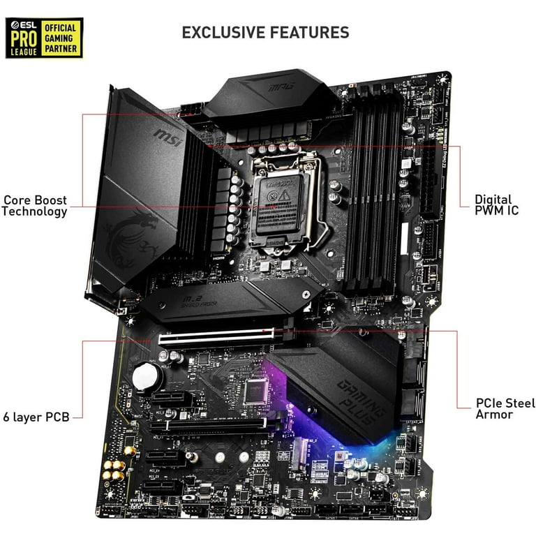 T*a様 MSI MPG Z490 GAMING PLUS ATX LGA120 MSI MPG Z490 GAMING PLUS ATX Gaming Motherboard (10th Gen