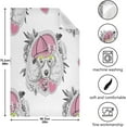 thumbnail image 5 of Pink Poodle Dog Kitchen Dish Towels Set of 1, Flowers Washable Tea Towels Dishcloths Lint-Free 18x28 Inch Fast Drying for Kitchen Restaurant Bar Clean, 5 of 7