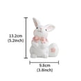 thumbnail image 2 of TIELUTT Easter Resin Rabbit Holding Eggs Modeling White Cute Rabbit Easter Eggs Home . Christmas Three Decorations Complete Ornament Set and Ornament Set Snowflake Christmas Ornament Glass Christmas, 2 of 7