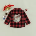 thumbnail image 3 of KOMOO Kids Toddler Plaid Button Shirt Long Sleeve Lapel Plaid Shacket Jacket Baby Xmas Jackets, 3 of 7