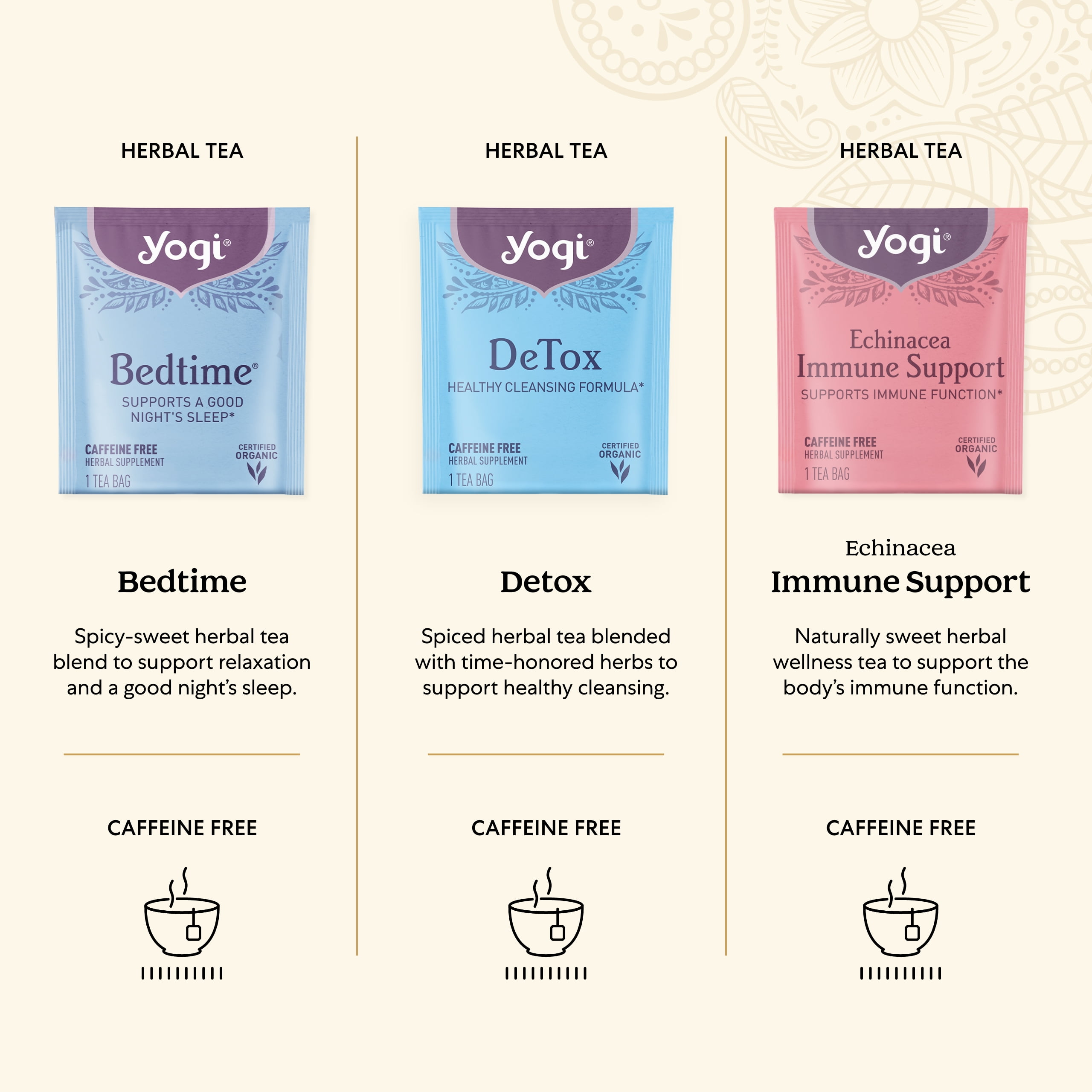 Favorites Yogi Organic Sampler Gift Box - Assorted Delicious Wellness Teas - 9 Herbal, Green & Black Teas - Variety Pack (45 Tea Bags)