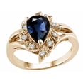 thumbnail image 2 of Tommaso Design� Pear Shape 8x6mm Genuine Sapphire Ring, 2 of 8