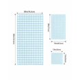 thumbnail image 4 of Aqua Blue Green Towel Set of 3, Soft Microfiber Bath Towels, Hand Towel, Washcloths, Checkered Plaid Gingham Lattice Trellis Quick-Dry Absorbent Towels for Bathroom Kitchen Hotel Beach Gym Spa, 4 of 7