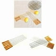 thumbnail image 4 of BBQ Barbecue Clip set Skewers 30cm Stainless steel + wood Needle Utensil rust resistant Pins BBQ Accessories Outdoor, 4 of 7