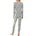 thumbnail image 2 of Jaclyn Women's Holiday Printed Henley and Legging Pajama Set, 2 of 3