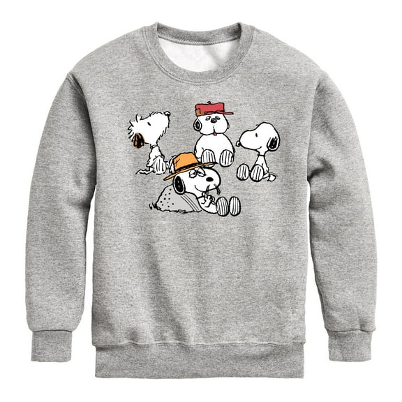 Peanuts - Snoopy Siblings - Toddler And Youth Crewneck Fleece Sweatshirt
