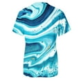 thumbnail image 4 of MITCOWBOY Hauts pour Femmes, T-Shirt à Manches Courtes Imprimé Fleuri Printemps Été Col Rond, Chemises pour Femmes, Chemises Roses pour Femmes, Bleu S (Liquidation), 4 of 5