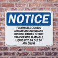 thumbnail image 5 of Flammable Liquids Attach Grounding And Bonding OSHA Notice Rigid Plastic Sign 24 Inch x 18 Inch - 5 Pack, 5 of 8