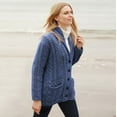 thumbnail image 2 of Aran Woollen Mills Cable Knitted Shawl Cardigan Sweater 100% Premium SuperSoft Merino Wool Women`s Jacket Made in Ireland, 2 of 3