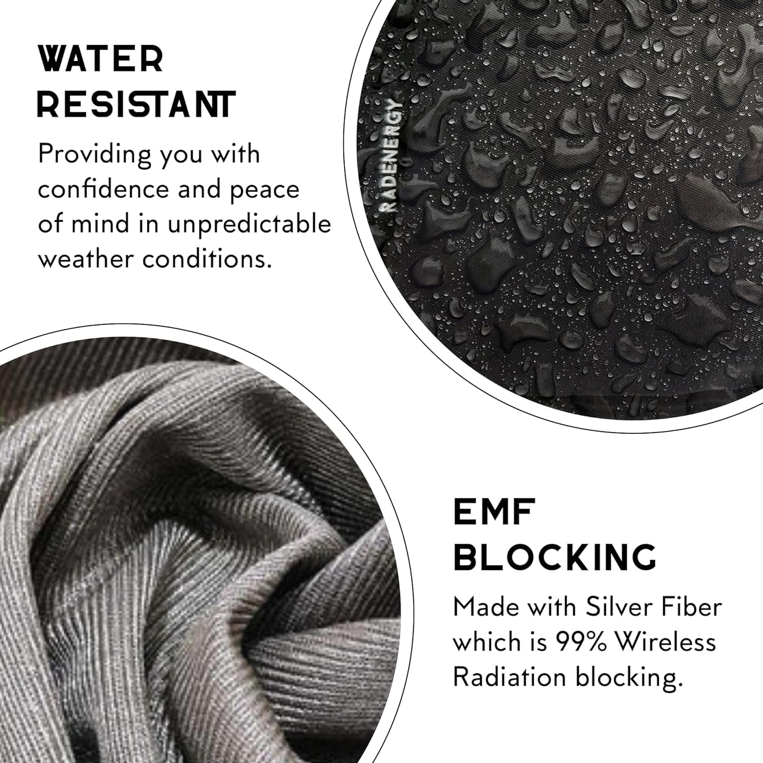 RadEnergy Faraday Crossbody Bag, Black, 1 Pack, Signal-Blocking RFID Holder for Men and Women, Nylon