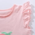 thumbnail image 5 of WIBACKER Girls Nightgowns Cotton Pajamas Dresses Flutter Short Sleeves Sleepwear Princess Strawberry Nightshirt for Kids 3-16Y, 5 of 7