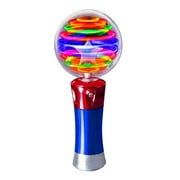 Spftem 7.5" Spinning Light Up Wand for Kids - Rotating Flashing LED Magic Ball Toy Wand for Boys and Girls - Thrilling Light Show - Great for Birthday Party Favor, Carnival Prizes for Kids