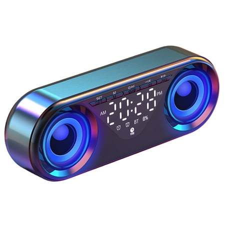 GJX Digital Alarm Clock,AI Smart Alarm Clocks with Bluetooth-Compatible Speaker,Alarm Clocks for Bedrooms,Dual Alarm,Voice-Activated Song Selection,Real-Time Voice Payment Notification