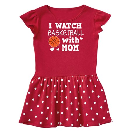 

Inktastic I Watch Basketball with Mom Gift Baby Girl Dress