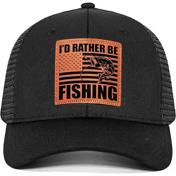 Fishing Gifts for Men, Dad, Father, Fisherman - Fisherman Hat for Mens, Mens Fishing Hat - Fishing Lovers Gifts for Birthday, Christmas, Fathers Day - Fish Flag Trucker Hat, Fishing Hat for Men