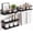 5-black, variant on Bathroom Shelves Over Toilet, Floating Shelves Wall Mounted with Metal Frame and Towel Bar for Bathroom, Kitchen, Bedroom, Living Room (3 Plus 1 Rustic Brown)