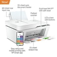 thumbnail image 2 of Impresora multifunción inalámbrica HP DeskJet Plus 4155: impresora de inyección de tinta compacta con impresión móvil, escáner, fotocopiadora, Bluetooth, compatible con oficina en casa y wifi - 3XV13A, 2 of 5