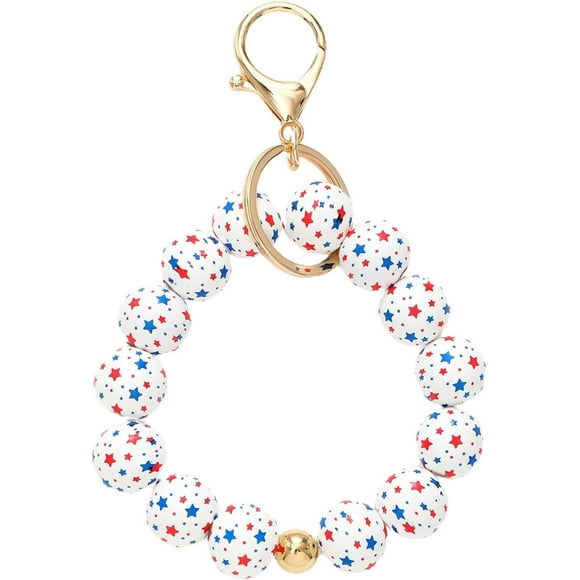Beaded Wristlet Keychain With Pattern | Key Chain Bracelet With Beads | Beaded Keychain With Wristlet, Pattern Keychain Bracelet, Wristlet Keychain With Pattern