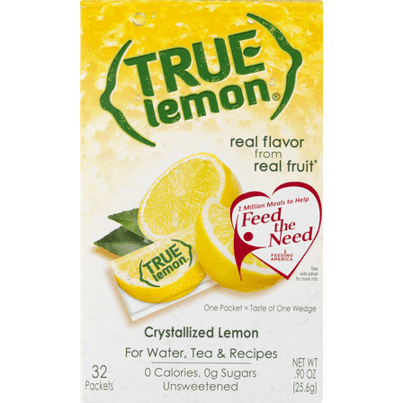 True Lemon Drink Mix, Lemonade, 32 Packets, 1 Box