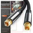 thumbnail image 3 of Digital Optical Audio Cable SPDIF Fiber Optic Cord for 5.1/7.1 Channel TV Soundbar Amplifier, Gold-Plated, 1m-15m Lengths, 3 of 4