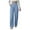 Blue, variant on yueewhu Womens Wide Leg Work Pants Straight Elastic High Waisted Double Button Trousers Business Casual Pants with Pockets (Blue, S)