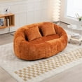thumbnail image 2 of Bean Bag Chair, Lazy Sofa Chair with Pillows and Armrests, Durable Comfort Lounger High Back Bean Bag Chair Couch for Adults Kids Bedroom Living Room Playroom, Orange, 2 of 7
