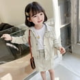 thumbnail image 2 of Lcxweerr 2Pcs Set Kids Girls Denim Jacket+Mini Skirt Outfit 3-8T Toddler Casual Long Sleeve Top and Line Skirt Outfit, 2 of 5