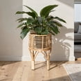 thumbnail image 6 of Kouboo Rattan Indoor Plant Stand, Rattan Plant Stand Basket Wicker, Rattan Plant Display Plant Holder Organizer For Home Balcony Living Room, Small, Natural, 6 of 6