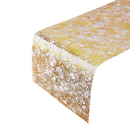 

BRANCHES DESIGN FALL TABLE RUNNERS GOLD | Cristmas Decorations | 12 pc | 12 x 108