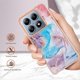 thumbnail image 3 of KAIYANG Funda para Xiaomi 14T Pro YB IMD Series-1 Style-A IMD Marble Flower Pattern TPU para teléfono - Púrpura F Milky Way Marble Blue Multicolor, 3 of 5