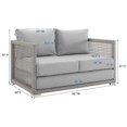 thumbnail image 6 of Afuera Living Wicker Patio Loveseat in Gray, 6 of 8