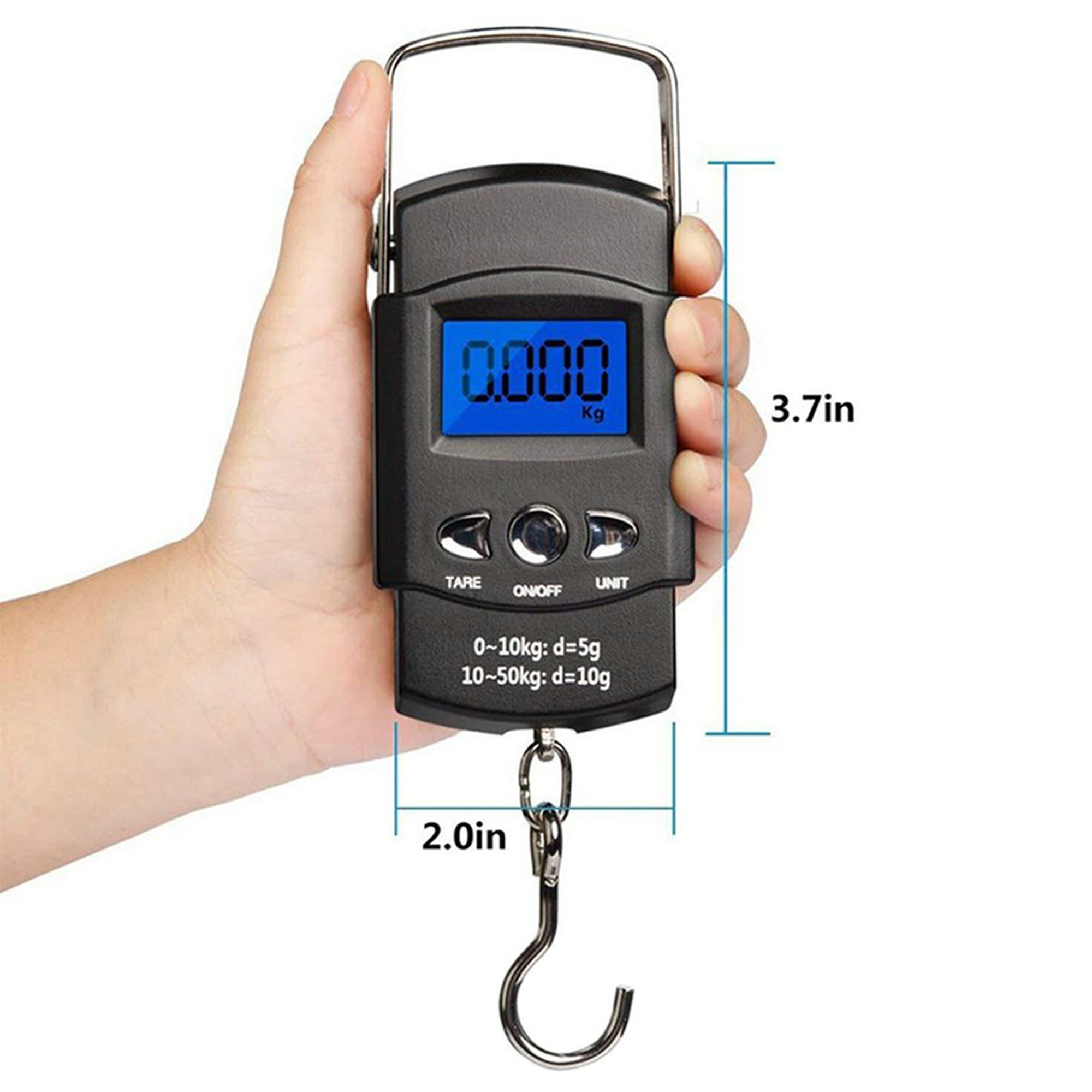 Hand LCD Electronic Digital Scale Travel Fish Luggage Postal Hanging Hook Weight 