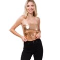 thumbnail image 5 of MixMatchy Women's PU Cropped Lightweight Tube Top, 5 of 6