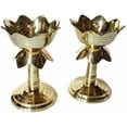 thumbnail image 4 of Brass Elegent Lotus Design Oil Lamp/Diya/Deep/Deepak With Stand (Approx. 9.5 cm Tall) Akhand Diya, 4 of 5