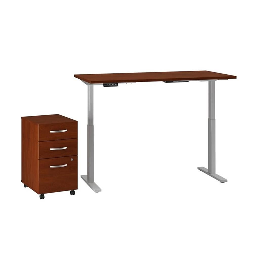 Move 60 Series Ensemble de Bureau Réglable 60W x 30D en Cerisier Hansen - Bois d'Ingénierie