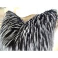 thumbnail image 2 of Plutus Wolf Faux Fur Handmade Throw Pillow - Black & White - 18 x 18 in., 2 of 4