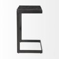 thumbnail image 2 of Kiran 18L x 17W x 30H Black Wood w/Brushed Metal Frame Bar Stool, 2 of 9