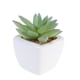 thumbnail image 1 of Cubo de plantas suculentas artificiales verdes en macetas modernas Mini maceta falsa para decoración interior y exterior (loto riendo), 1 of 5