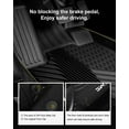 thumbnail image 4 of 3W Floor Mats Compatible for Acura RDX 2019-2023 TPE All Weather Custom Fit Floor Liner for Acura RDX 1st and 2nd Row Full Set Car Liners Black, 4 of 16
