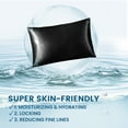 thumbnail image 5 of THXSILK Hyaluronic Acid Silk Pillowcase for Hair and Skin,22 Momme Mulberry Silk Pillowcase with Hidden Zipper,Both Side 100% Pure 6A+ Mulberry Silk Cooling Pillow Cover, King Size(20"X36"), Black, 5 of 8