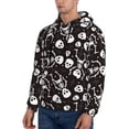 thumbnail image 2 of KLL Skeleton Print Mens Hoodie Long Sleeve Casual Pullover Hooded Sweatshirt Fashion Drawstring Hoodies with Pocket-X-Large, 2 of 6